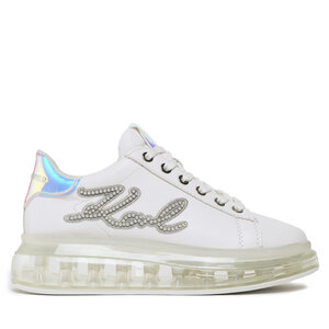 Sneakersy KARL LAGERFELD - KL62610P White Lthr W/Iridescent.