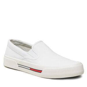 Tenisky Tommy Jeans - Slip On Canvas Color EM0EM01156 White YBR.