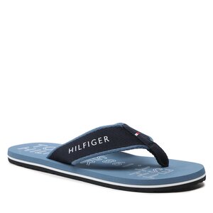 Žabky Tommy Hilfiger - Sporty Hilfiger Beach Sandal FM0FM04469 Blue Coast DBX.
