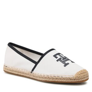 Espadrilky Tommy Hilfiger - Th Embroiderred Espadrille FW0FW07101 Ecru YBL.