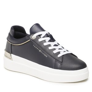 Sneakersy Tommy Hilfiger - Lux Metallic Cupsole Sneaker FW0FW07030 Space Blue DW6.