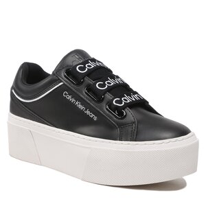 Sneakersy Calvin Klein Jeans - Flatform+ Low Branded Laces YW0YW00868 Black/White 0GJ.