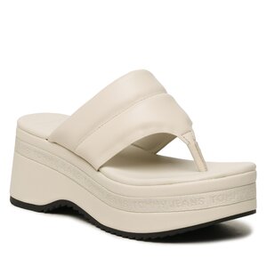 Žabky Tommy Jeans - Sandal Padded EN0EN02075 Light Silt ACU.