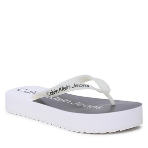 Žabky Calvin Klein Jeans - Beach Sandal Flatform YW0YW00716 White/Black 0K4.