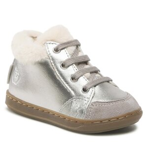 Šnurovacia obuv Shoo Pom - Bouba Zip Hair N4BYDR0404 Dk Silver.