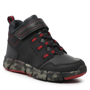Šnurovacia obuv Geox - J Flexyper B.B Abx A J949XA 032FU C0048 S Black/Red.