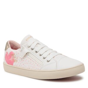 Sneakersy Geox - J Gisli Girl J024NB0AW54C1364 D White/Dk Pink.