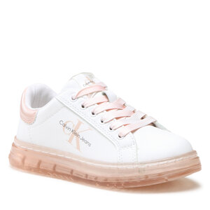 Sneakersy Calvin Klein Jeans - Low Cut Lace-Up Sneaker V3A9-80474-1434 White/Pink X134.