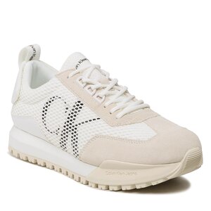 Sneakersy Calvin Klein Jeans - Toothy Runner Mesh YM0YM00685 White/Creamy White 0K6.