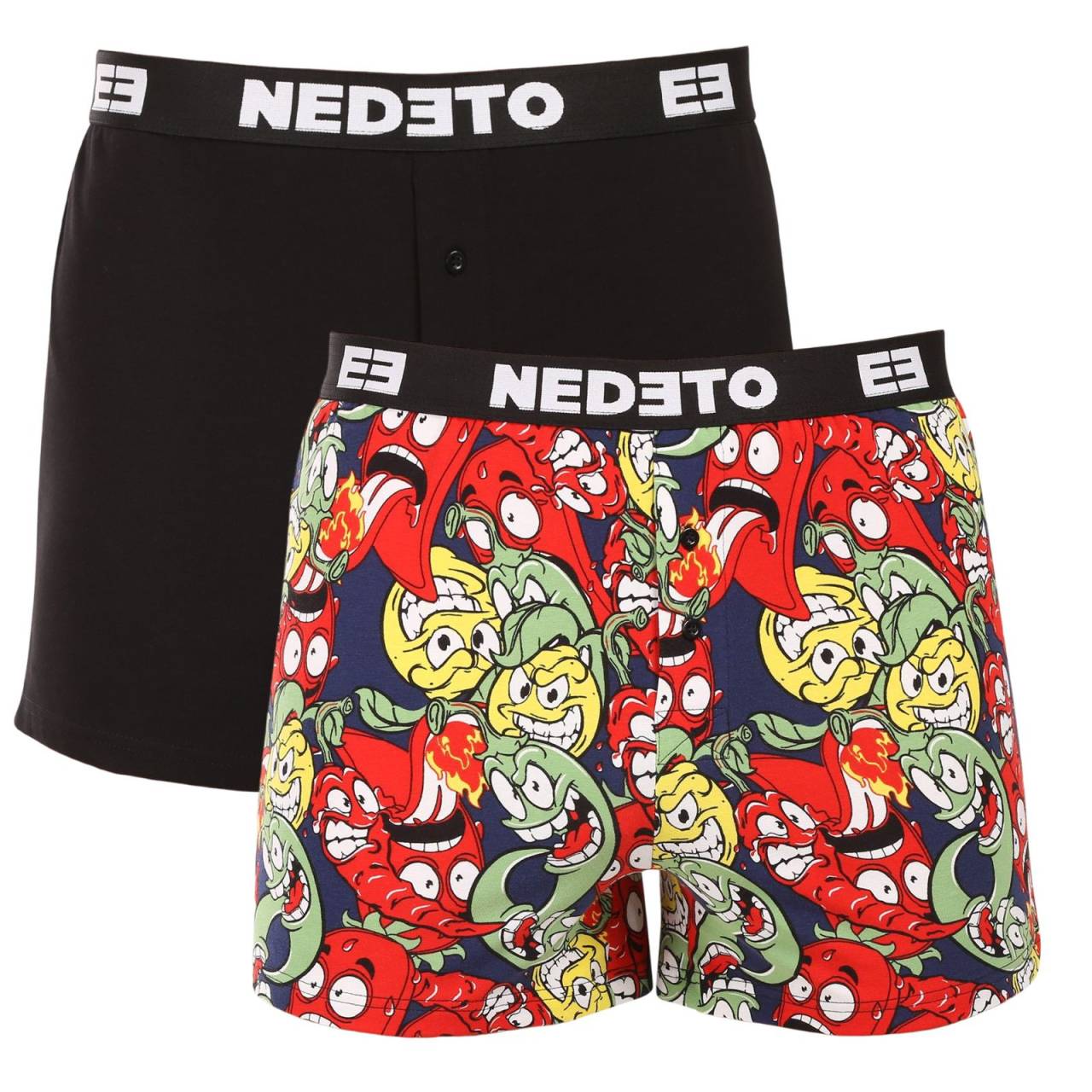 2PACK pánske trenky Nedeto viacfarebné (2NGV07) M, trenírky.
Zabezpečte si celodenné pohodlie s pánskymi boxerkami Nedeto.
Pánske bavlnené boxerky pre dokonalý pocit na tele
Boxerky Nedeto sú vyrobené z bavlny a elastanu, čo zaručuje ich výnimočnú mäkkosť a priedušnosť.
Praktický dizajn pre všetkých moderných mužov
Boxerky Nedeto majú voľnejší strih, ktorý vám poskytuje maximálnu voľnosť pohybu.
Tieto vlastnosti boxeriek Nedeto oceníte každý deň

Voľný strih: Ideálny pre pohodlné celodenné nosenie bez pocitu obmedzenia.


Tkaná guma: Silná a pohodlná guma, ktorá drží boxerky na mieste bez zvierania.


Skvelý pomer ceny a kvality: Získate niekoľko kusov kvalitného spodného prádla za nízku cenu.

Česká značka Nedeto sa zameriava na kvalitu
Všetci nosíme spodné prádlo Nedeto, pretože si ho vyrábame sami.
Ako sa starať o boxerky Nedeto, aby vám vydržali čo najdlhšie
Aby vaše nové obľúbené boxerky Nedeto vydržali čo najdlhšie, odporúčame dodržiavať niekoľko jednoduchých pravidiel.

Pranie: Boxerky môžete bez obáv prať v práčke na 30 °C.


Žehlenie: Boxerky Nedeto môžete aj žehliť – odporúčame strednú teplotu a žehlenie na rubovej strane.


Sušenie: Nie je vhodné na sušenie v sušičke.

Tip: Nájdenie obľúbeného spodného prádla môže byť niekedy dlhý proces, preto chceme, aby vaše obľúbené kúsky vydržali čo najdlhšie.