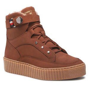 Sneakersy Tommy Hilfiger - Warmlined Lace Up Boot FW0FW06798 Natural Cognac GTU.