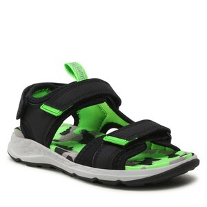 Sandále Superfit - 1-000584-0000 M Black/Lightgreen.