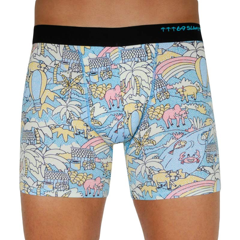 Pánske Boxerky 69SLAM fit mozaik field (MBYMOF-PO) L, trenky.
Pánske boxerky 69SLAM fit sú predstaviteľom dlhšieho vyhotovenia strihu.