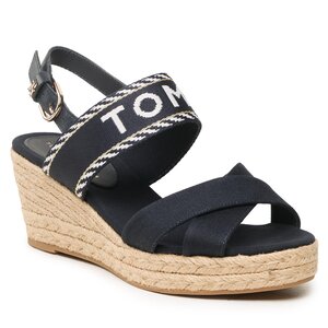 Espadrilky Tommy Hilfiger - Seasonal Webbing Mid Wedge FW0FW07091 Space Blue DW6.