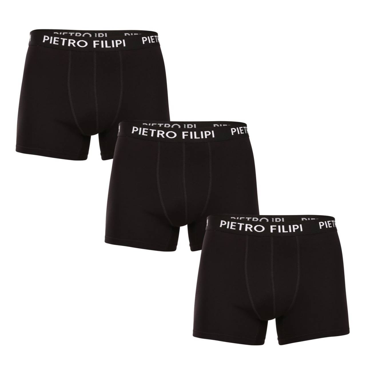 3PACK pánske boxerky Pietro Filipi čierné (3BCL002) M, trenky.
Objavte výnimočné pohodlie a elegantný dizajn s pánskymi boxerkami Pietro Filipi v nadčasovej čiernej farbe.
Kvalitný materiál pre vaše maximálne pohodlie
Boxerky Pietro Filipi sú vyrobené z prvotriedneho materiálu, ktorý kombinuje bavlnu a elastan.
Elegantný dizajn a pohodlný strih pre moderných mužov
Boxerky Pietro Filipi sa vyznačujú minimalistickým vzhľadom s tkanou gumičkou a decentným logom značky, čo dodáva spodnej bielizni moderný a sofistikovaný vzhľad.
Prečo by ste určite mali vyskúšať boxerky Pietro Filipi

Prvotriedny materiál: Mäkký, jemný a priedušný materiál poskytuje maximálne pohodlie počas celého dňa.


Sofistikovaný dizajn: Elegantná a pevná guma s logom Pietro Filipi zaručuje, že boxerky zostanú na svojom mieste bez nepríjemného škrtenia.


Česká značka: Pietro Filipi je synonymom kvality a precíznosti, ktorú ocení každý muž.

Spodná bielizeň Pietro Filipi pre všetkých štýlových mužov
Značka Pietro Filipi má na českom trhu dlhoročnú tradíciu.
Ako sa starať o svoje nové boxerky Pietro Filipi?
Každá spodná bielizeň si zaslúži šetrné zaobchádzanie, ktoré zabezpečí jej výnimočnú kvalitu na dlhý čas.

Odporúčameprať boxerky pri maximálnej teplote 40 °C.


Sušenie: Nesušte v sušičke.


Žehlenie: Boxerky sa môžu žehliť pri nižšej teplote vhodnej pre bavlnu.

Tip: Nájsť ten správny kus spodnej bielizne, ktorý vám dokonale padne, môže byť náročné.