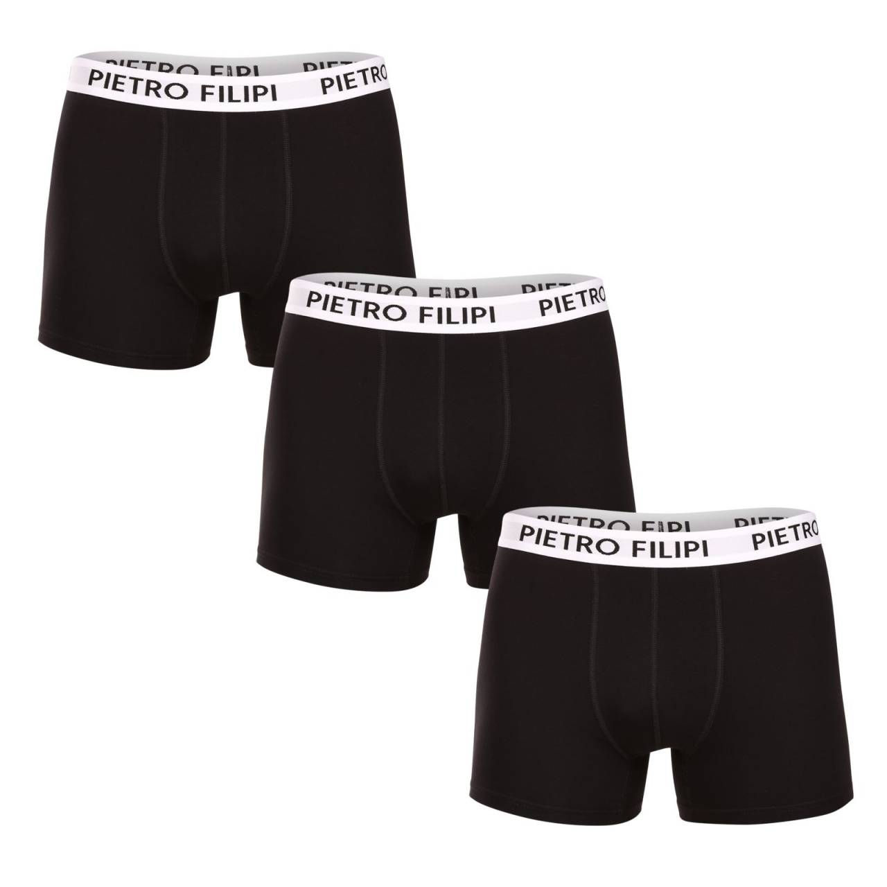3PACK pánske boxerky Pietro Filipi čierné (3BCL003) M, trenky.
Doprajte si pocit luxusu a úplného pohodlia s pánskymi boxerkami Pietro Filipi.
Luxusný materiál pre maximálne pohodlie
Boxerky Pietro Filipi sú vyrobené zo zmesi bavlny a elastanu.
Elegantný dizajn a moderný vzhľad
Jednoduché čierne boxerky s výraznou vyrazenou gumičkou s logom Pietro Filipi sú navrhnuté tak, aby vyzerali moderne a elegantne.
Prečo si zamilujete boxerky Pietro Filipi

Luxusný materiál: Bavlna priedušná a mäkká, elastan pre dokonalú pružnosť.


Dlhšie nohavičky: Poskytujú oporu a pohodlie pri akejkoľvek aktivite.


Štýlová vytkávaná guma: S logom Pietro Filipi, ktorá udržuje boxerky na svojom mieste po celý deň.

Spodná bielizeň Pietro Filipi pre všetkých štýlových mužov
Značka Pietro Filipi má na českom trhu dlhú tradíciu.
Ako sa starať o boxerky Pietro Filipi

Pranie: Boxerky perte pri maximálnej teplote 40 °C, aby ste zachovali ich kvalitu a mäkkosť.


Sušenie: Nesušte v sušičke.


Žehlenie: Boxerky môžete žehliť pri nižšej teplote, aby sa zabezpečila ich dlhá životnosť.

Tip: Nájsť ten správny kus spodnej bielizne, ktorý vám dokonale padne, môže byť náročné.