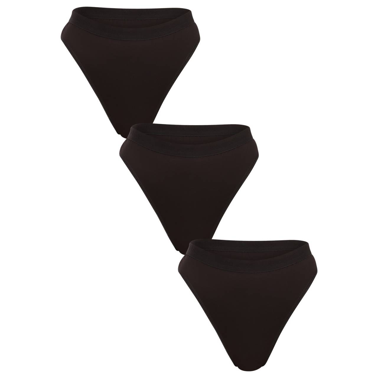3PACK dámske tangá Benysøn čierná (7204/black) L.