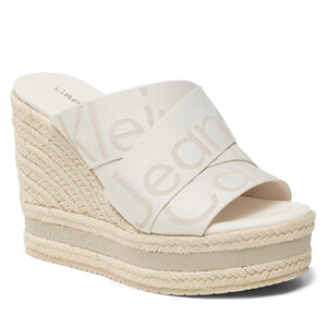 Espadrilky Calvin Klein Jeans - Wedge Sandal Webbing YW0YW00961 Ancient White YBH.