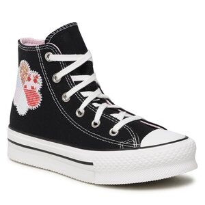 Plátenky Converse - Ctas Eva Lift Hi A05166C Black/Sunrise Pink.