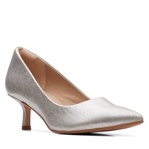 Poltopánky Clarks - Violet55 Rae 26171859 Silver Metallic.