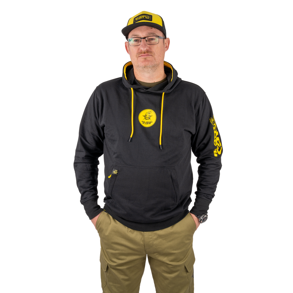 Black cat mikina black hoody - s.