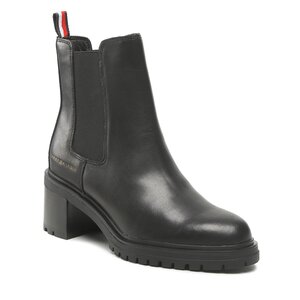 Členková obuv Tommy Hilfiger - Outdoor Chelsea Mid Heel Boot FW0FW06737 Black BDS.
