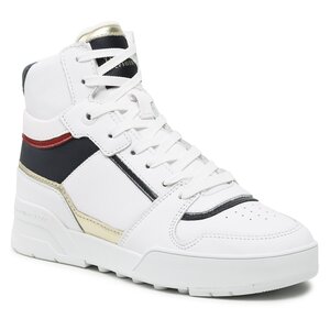 Sneakersy Tommy Hilfiger - High Th Basket Sneaker FW0FW07023 White/Rwb 0K9.