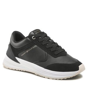 Sneakersy Tommy Hilfiger - Runner With Heel Detail FW0FW06621  Black BDS.