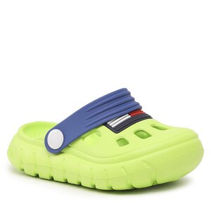 Šľapky Tommy Hilfiger - Flag Cofy Sandal T3X2-32915-0083 M Lime Green/Royal A352.