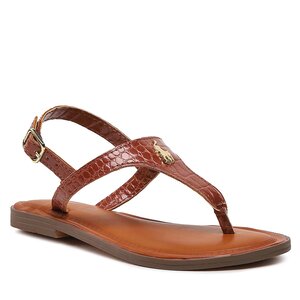 Sandále Polo Ralph Lauren - Tierney Iv RF104079 Tan Croco w/ Gold PP.