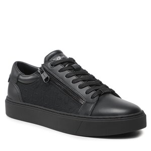 Sneakersy Calvin Klein - Low Top Lace Up W/Zip Mono Jq HM0HM01013 Black Mono Jacquard 0GK.