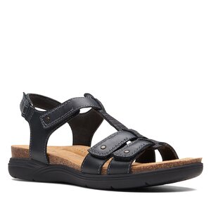 Sandále Clarks - April Cove 26170510 Black Leather.