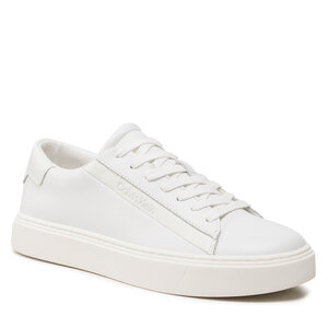 Sneakersy Calvin Klein - Low Top Lace Up Lth HM0HM00861 Triple White 0K4.