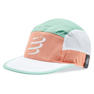 Šiltovka Compressport - 5 Panel Light Cap CU00097B Papaya Punch/Creme De Menthe 412.
