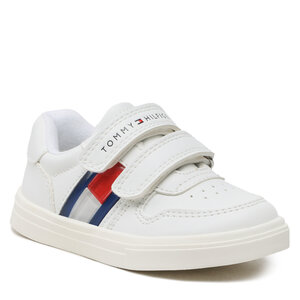 Sneakersy Tommy Hilfiger - Flag Low Cut Velcro Sneaker T1B9-32841-135 S White 100.