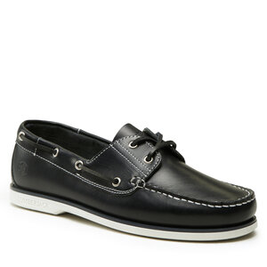 Topánky Lumberjack - BOAT SHOES NAVY BLUE/WHITE.
