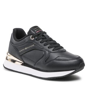 Sneakersy Tommy Hilfiger - Elevated Feminine Leather Runner FW0FW07108 Black BDS.