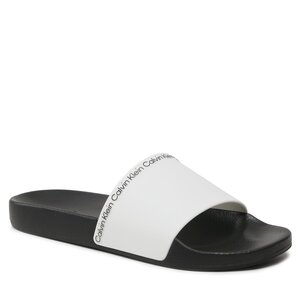 Šľapky Calvin Klein - Pool Slide Rubber HM0HM00981 Bright White YBR.