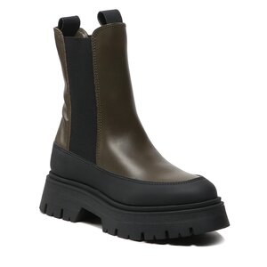 Členková obuv s elastickým prvkom Tamaris - 1-25461-29 Olive/Black 710.