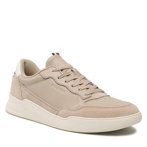 Sneakersy Tommy Hilfiger - Elevated Cupsole Leather Mix FM0FM04358 Beige AEG.