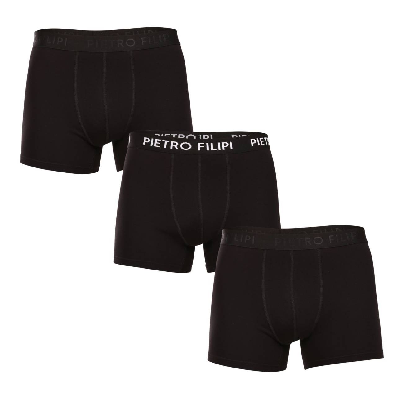 3PACK pánske boxerky Pietro Filipi čierné (3BCL005) XXL, trenky.
Doprajte si pocit luxusu a úplného pohodlia s pánskymi boxerkami Pietro Filipi.
Luxusný materiál pre maximálne pohodlie
Boxerky Pietro Filipi sú vyrobené zo zmesi bavlny a elastanu.
Elegantný dizajn a moderný vzhľad
Jednoduché čierne boxerky s výraznou vyrazenou gumičkou s logom Pietro Filipi sú navrhnuté tak, aby vyzerali moderne a elegantne.
Prečo si zamilujete boxerky Pietro Filipi

Luxusný materiál: Bavlna priedušná a mäkká, elastan pre dokonalú pružnosť.


Dlhšie nohavičky: Poskytujú oporu a pohodlie pri akejkoľvek aktivite.


Štýlová vytkávaná guma: S logom Pietro Filipi, ktorá udržuje boxerky na svojom mieste po celý deň.

Spodná bielizeň Pietro Filipi pre všetkých štýlových mužov
Značka Pietro Filipi má na českom trhu dlhú tradíciu.
Ako sa starať o boxerky Pietro Filipi

Pranie: Boxerky perte pri maximálnej teplote 40 °C, aby ste zachovali ich kvalitu a mäkkosť.


Sušenie: Nesušte v sušičke.


Žehlenie: Boxerky môžete žehliť pri nižšej teplote, aby sa zabezpečila ich dlhá životnosť.

Tip: Nájsť ten správny kus spodnej bielizne, ktorý vám dokonale padne, môže byť náročné.