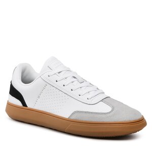 Sneakersy Tommy Hilfiger - Corporate Seasonal Cup Leather FM0FM04491 White YBS.