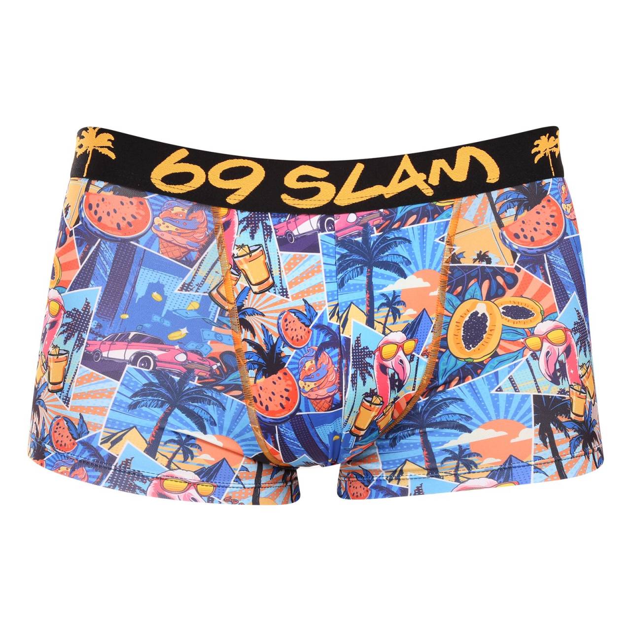 Pánske boxerky 69SLAM VICE MASON HIP viacfarebné (MSYVCE-PO) L, trenky.
Vstúpte do sveta, kde sa pohodlie stretáva s originalitou!
Mikrovlákno, ktoré vás presvedčí na prvý dotyk
Boxerky sú vyrobené z umelých vlákien (kombinácia polyesteru a spandexu) - táto zmes vytvára dokonale mäkký, pružný a prispôsobivý materiál.
Výrazný dizajn a premyslený strih na aktívne dni
Boxerky 69SLAM vás na prvý pohľad zaujmú svojím jedinečným vzhľadom, originálnymi vzormi a príjemnými farbami.
Prečo by boxerky 69SLAM nemali chýbať vo vašom šatníku

Mikrovlákno - ľahké, elastické, rýchloschnúce.
Kratšie nohavičky, ktoré sa nikde nekrčia.
Výrazný dizajn s originálnymi vzormi.

69SLAM spodná bielizeň, ktorá vám zdvihne náladu
69SLAM je obľúbená surferská značka z Bali, ktorá oslavuje život, umenie, kreativitu, dizajn a farby v každom detaile.
Ako sa starať o boxerky 69SLAM
Dodržiavaním týchto jednoduchých krokov zabezpečíte, že vaše boxerky 69SLAM budú dlho vyzerať krásne, funkčné a pohodlné.

Pranie: Odporúčame ručné pranie vo vlažnej vode.


Sušenie: Nesuš v sušičke.


Žehlenie: Nežehliť.

Tip: Vaša obľúbená spodná bielizeň si zaslúži šetrné zaobchádzanie.