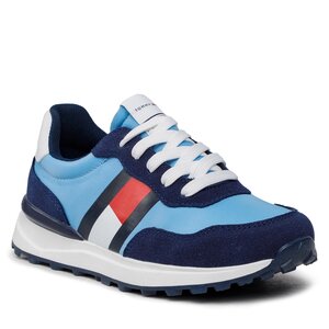 Sneakersy Tommy Hilfiger - Flag Low Cut Lace-Up Sneaker T3X9-32886-1587 M Blue/Sky Blue X644.