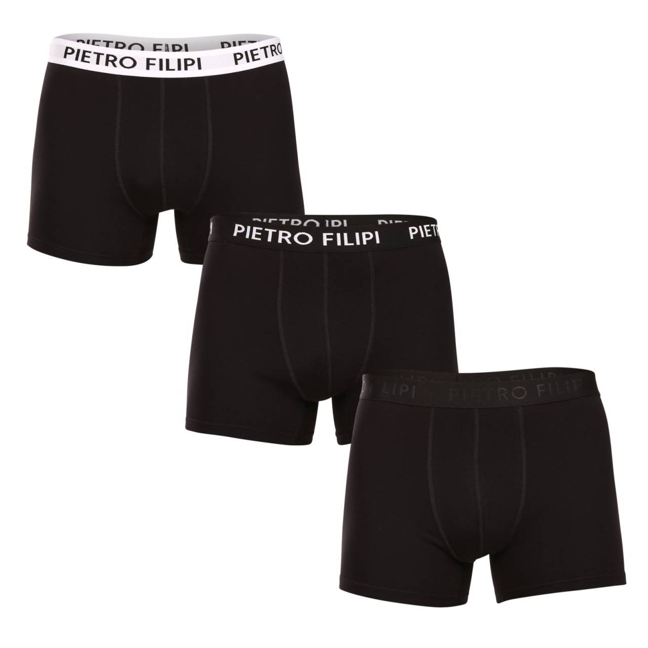 3PACK pánske boxerky Pietro Filipi čierné (3BCL004) XXL, trenky.
Doprajte si pocit luxusu a úplného pohodlia s pánskymi boxerkami Pietro Filipi.
Luxusný materiál pre maximálne pohodlie
Boxerky Pietro Filipi sú vyrobené zo zmesi bavlny a elastanu.
Elegantný dizajn a moderný vzhľad
Jednoduché čierne boxerky s výraznou vyrazenou gumičkou s logom Pietro Filipi sú navrhnuté tak, aby vyzerali moderne a elegantne.
Prečo si zamilujete boxerky Pietro Filipi

Luxusný materiál: Bavlna priedušná a mäkká, elastan pre dokonalú pružnosť.


Dlhšie nohavičky: Poskytujú oporu a pohodlie pri akejkoľvek aktivite.


Štýlová vytkávaná guma: S logom Pietro Filipi, ktorá udržuje boxerky na svojom mieste po celý deň.

Spodná bielizeň Pietro Filipi pre všetkých štýlových mužov
Značka Pietro Filipi má na českom trhu dlhú tradíciu.
Ako sa starať o boxerky Pietro Filipi

Pranie: Boxerky perte pri maximálnej teplote 40 °C, aby ste zachovali ich kvalitu a mäkkosť.


Sušenie: Nesušte v sušičke.


Žehlenie: Boxerky môžete žehliť pri nižšej teplote, aby sa zabezpečila ich dlhá životnosť.

Tip: Nájsť ten správny kus spodnej bielizne, ktorý vám dokonale padne, môže byť náročné.