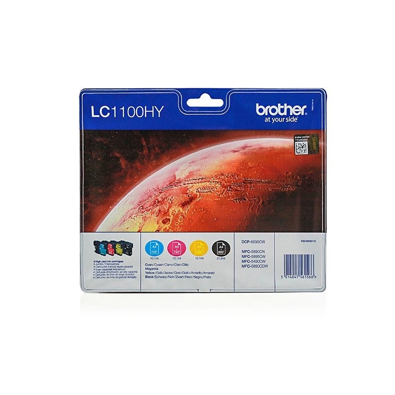 Brother LC-1100HYVALBP multipack originálne cartridge.
Originálna cartridge = záruka priamo od výrobcu tlačiarne
100 % použitie v tlačiarni - spoľahlivá a bezproblémová tlač
Použitím originálnej náplne predlžujete životnosť tlačiarne
Overená špičková kvalita - jasný a čitateľný text, jemná grafika, kvalitnejšie obrázky
Použitie originálnej kazety ponúka rýchly a vysoký výkon a pritom stabilné výsledky = EFEKTÍVNA TLAČ
Jednoduchá inštalácia a údržba
Zabezpečujeme bezplatnú recykláciu originálnych náplní
Garancia Vašej spokojnosti s použitím našej originálnej náplne

Kód výrobcu: LC1100HYVALBP