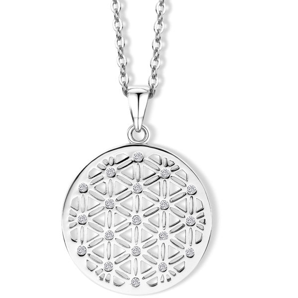 CRYSTalp Módny náhrdelník s kryštálmi Flower of Life 30086.CRY.R.