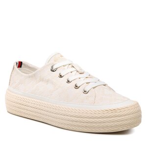Poltopánky Tommy Hilfiger - Vulc Rope Monogram White Denim FW0FW07254 Whitedenimmonogram 0K8.
