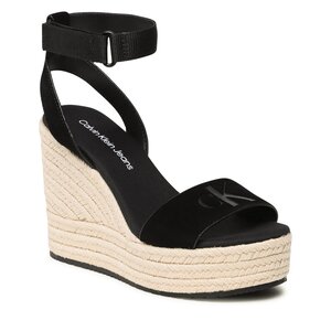 Espadrilky Calvin Klein Jeans - Wedge Sandal Su Con YW0YW01026 Black BDS.