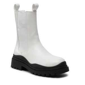 Členková obuv s elastickým prvkom DeeZee - ZAL90152-1 White/Black.